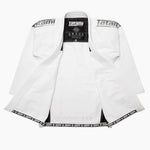 BJJ Gi Tatami Fightwear Estilo Black Label bianco-grigio