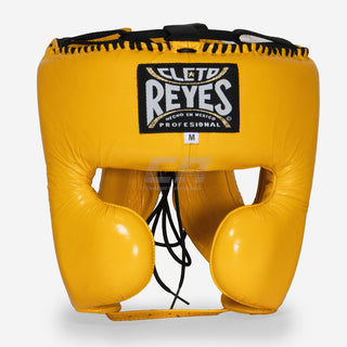 Hoofdbeschermer Cleto Reyes met gele parazigomen