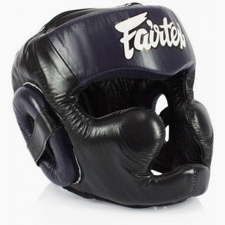 Casco Fairtex Diagonal Vision Sparring HG13 Nero-blu