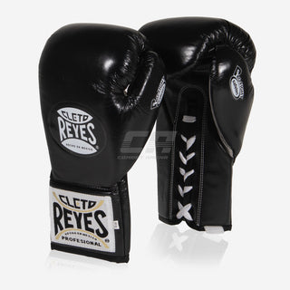 Guantoni Cleto Reyes Safetec CB4 Nero-argento con lacci-Combat Arena