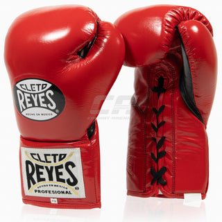 Bokshandschoenen Cleto Reyes Professionele CB2 Rood-Zwart met veters 