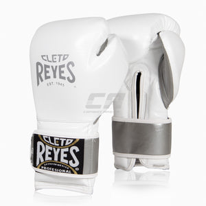 Bokshandschoenen Cleto Reyes Sparring CE6 Zilver-Wit Speciale Editie