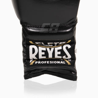 Bokshandschoenen Cleto Reyes Traditionele training CE4 Zwart-zilver met veters