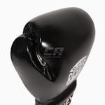 Bokshandschoenen Cleto Reyes Traditionele training CE4 Zwart-zilver met veters