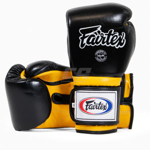 Bokshandschoenen Fairtex Mexicaanse stijl BGV9 Zwart-Geel