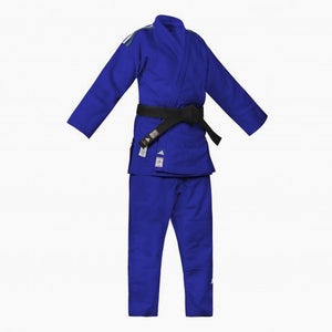 Judopak blauw Adidas J730 Champion III IJF smalle strepen Italië