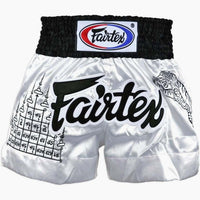 Pantaloncini kick-thai Fairtex BS0637 Thai Talisman Bianco