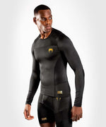 Rashguard Venum G-Fit Nero-oro maniche lunghe