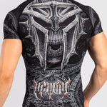 Rashguard Venum Gladiator 5.0 maniche corte Nero-Argento-Combat Arena