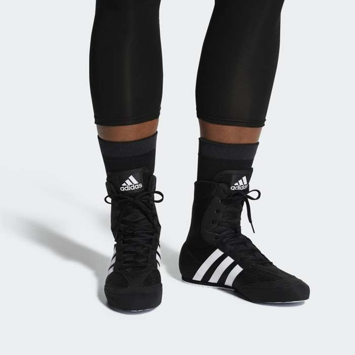 Boksschoenen Adidas Box Hog 2 Zwart Wit Combat Arena