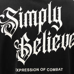 T-shirt Tapout Oversize Simply Believe Nero-Combat Arena