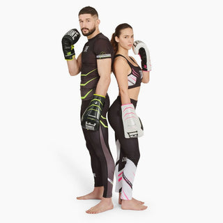 Pantaloni a compressione Leone Revo Fluo AB937F-Combat Arena