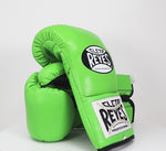 Bokshandschoenen Cleto Reyes Professioneel CB2 Lime Green met veters