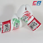 Bokshandschoenen Cleto Reyes Professionele CB2 wit-rode Mexicaan met veters