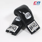 Bokshandschoenen Cleto Reyes Professionele CB2 Zwart-Zilver met veters 