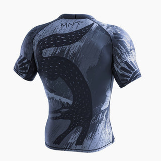 Rashguard Manto Livings maniche corte Grigio-Combat Arena